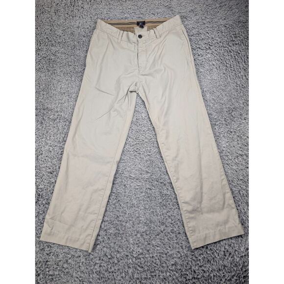 Gap Pants Mens 32X32 Beige Khakis Straight Fit Classiccore Casual Preppy Work - Picture 3 of 10